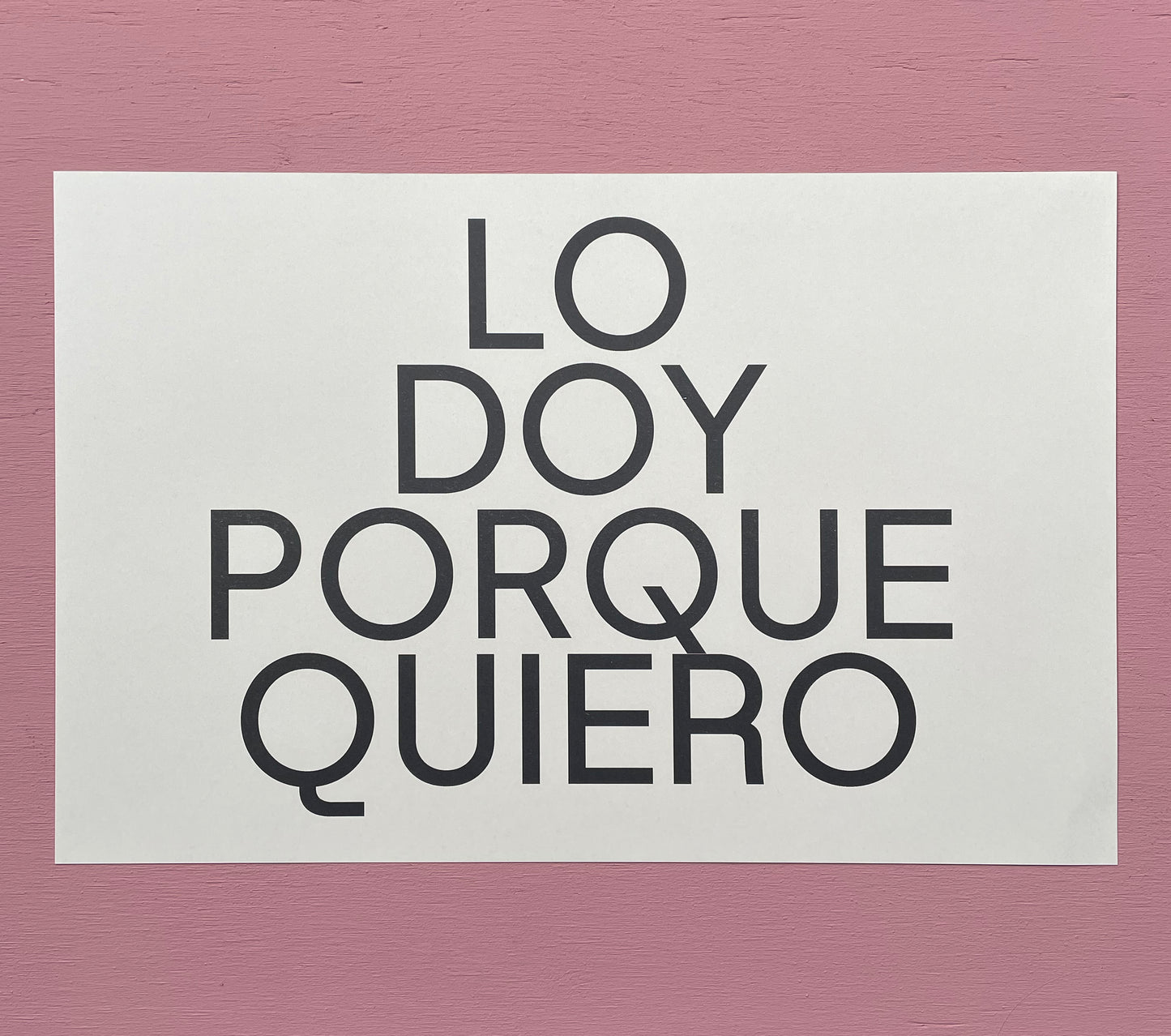 Lo doy porque quiero café